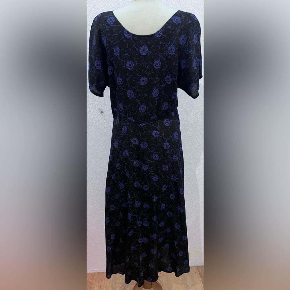 NWT Vintage Rabbit Rabbit Rabbit Designs midi short sleeve dress. - Picture 3 of 15